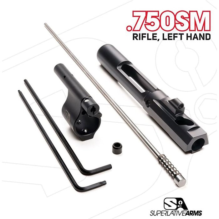 AR-15 Left Hand Adjustable Piston System with .750" Gas Block