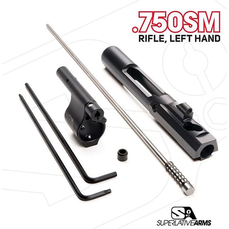 AR-15 Left Hand Adjustable Piston System with .750" Gas Block