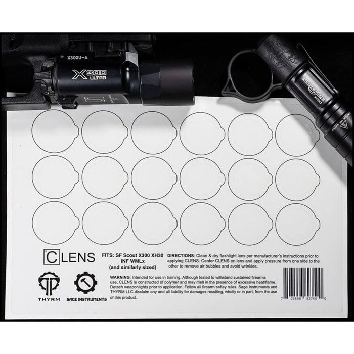CLENS Protective Lens Cover for Flashlights and Weapon Lights