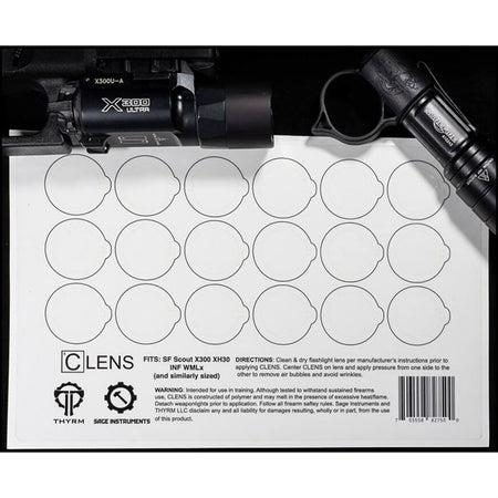 CLENS Protective Lens Cover for Flashlights and Weapon Lights
