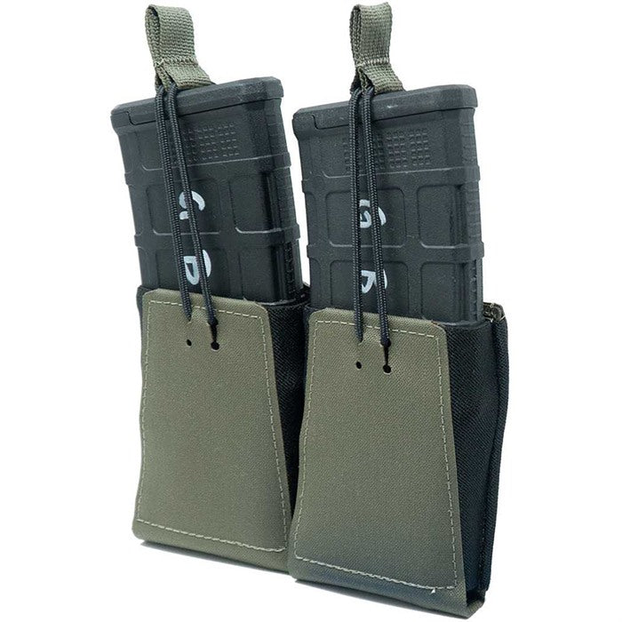 DOUBLE RIFLE MAG POUCH W/BUNGEE RETENTION RANGER GREEN