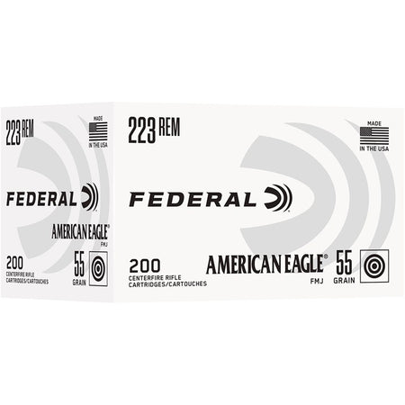 AMERICAN EAGLE 223 REM 55GR FMJ 3240 FPS 200/BOX