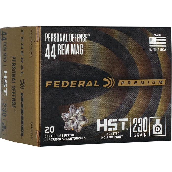 FEDERAL .44 Magnum Handgun Ammo PERSONAL DEFENSE HST Jacketed Hollow Point JHP 230 grain 