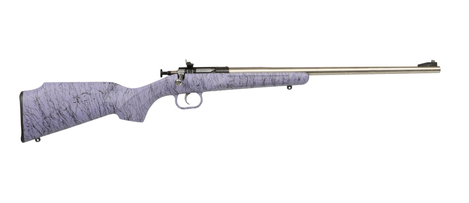 Crickett KSA2445 Gen2 Youth .22 LR Single Shot Rifle, Purple w/Black Webbing Stock