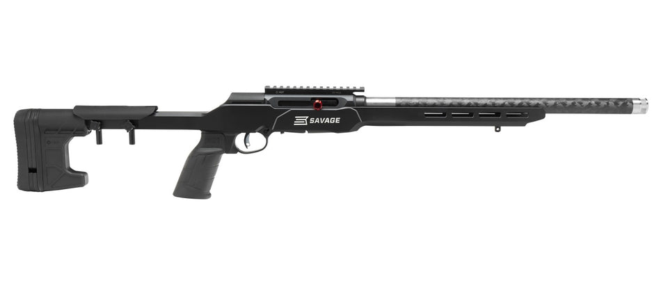 Savage Arms 47256 A22 Precision Lite 22 LR 10+1 18" Carbon Fiber Threaded Barrel Rifle - M-LOK Handguard, MDT Chassis