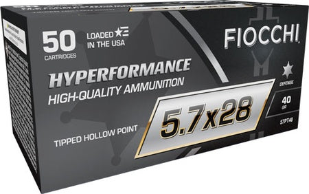 Fiocchi 5.7x28mm FN 57PT40 Hyperformance Tipped Hollow Point 40 Grain