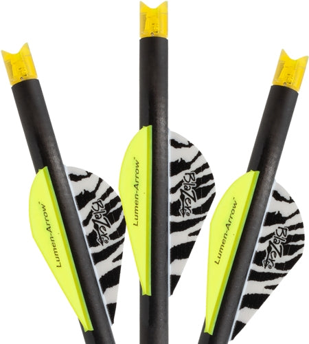 Lumenok 20" Carbon Crossbow Bolt HD Orange Crescent Lighted Nock 3PK