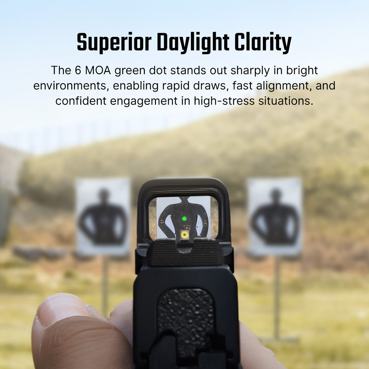 Osight SE 6 MOA Green Dot Enclosed Emitter Optic with RMSc Footprint