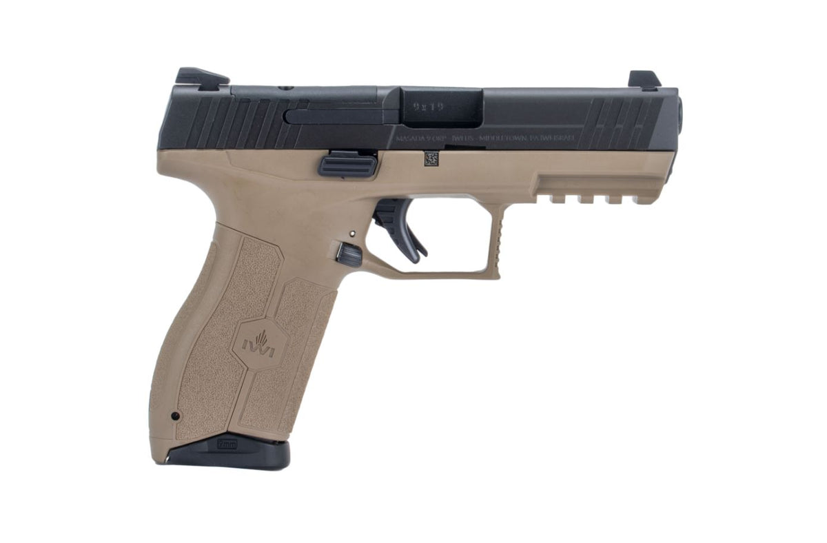 IWI Masada OR 9mm Polymer 4in FDE 10+1 Pistol w/ Two 10RD Mags, Optics Ready