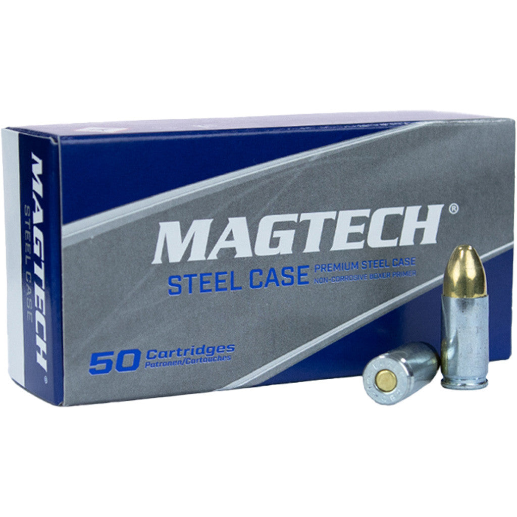 Magtech 9mm Luger/Parabellum 9AS Steel Case Full Metal Jacket FMJ 115 Grain