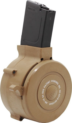 Iver Johnson AR15 223 Remington 50rd Tan Drum Rifle Magazine