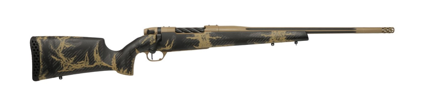 Weatherby MAX01N7MMBR2B Mark V Apex 7mm BC 3+1 20" Coyote Tan/Graphite Black Cerakote Coyote Tan Cerakote Tan/Brown Sponge Accents Carbon Fiber Stock