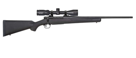 Mossberg 28052 Patriot 22-250 Rem Rifle - 22" Fluted Barrel, Matte Blued Finish, Black Synthetic Stock, Right Hand, Includes Vortex Crossfire II 3-9x40mm Scope