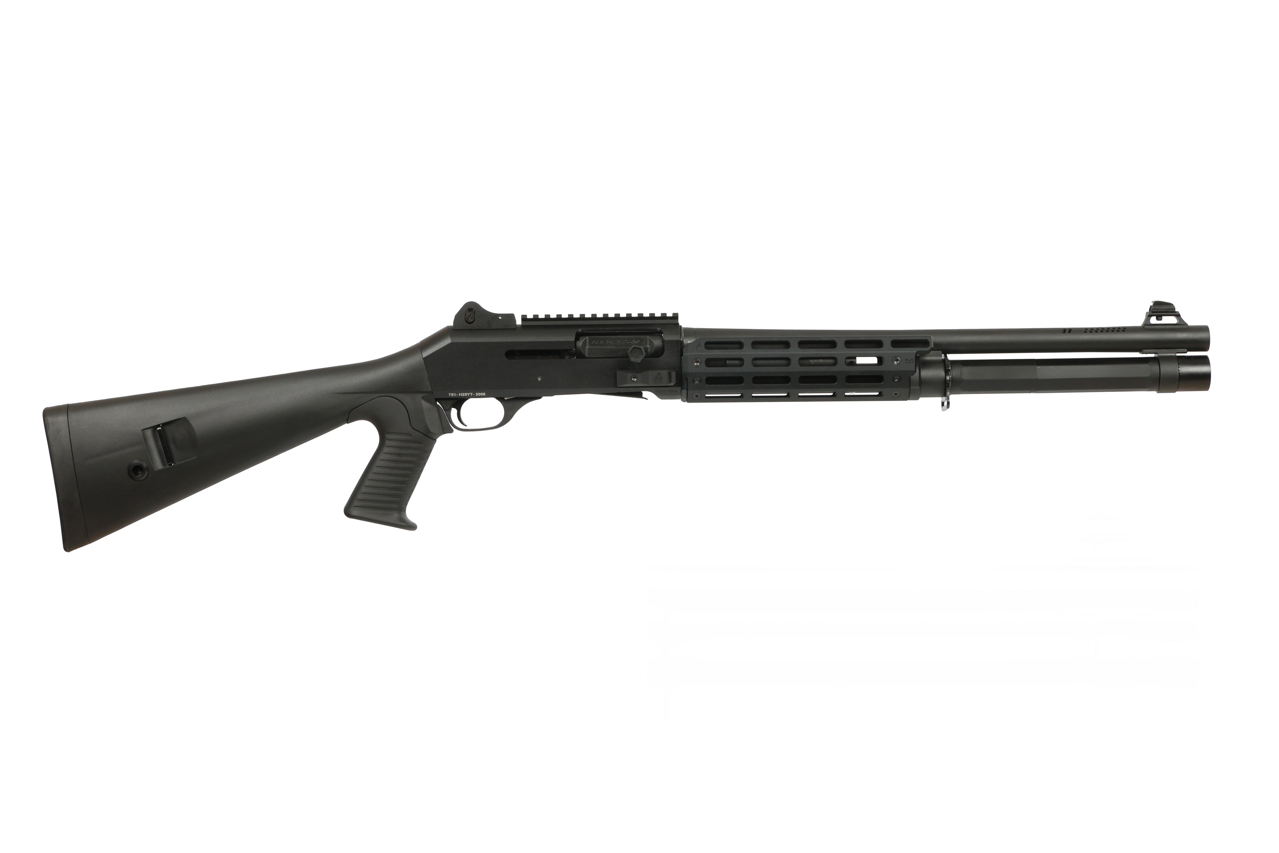 MAC 21000183 Agency Tradesman 1014 12 Gauge Semi-Auto 3" 5+1 18.50" Black Chromate Ported Barrel, Aluminum Receiver w/Picatinny Rail, M-LOK Handguard, Black Fixed w/Pistol Grip Synthetic Stock