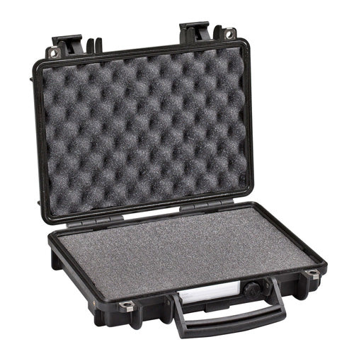 Single Pistol Waterproof Case Black Pre-Cubed Foam