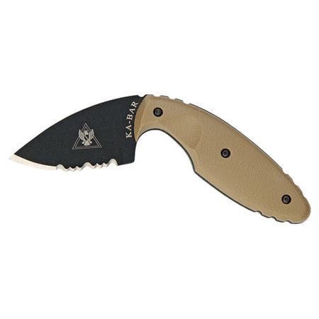 KA-BAR TDI 2.313" Half-Serrated Drop Point Fixed Blade Knife Coyote Brown AUS 8A