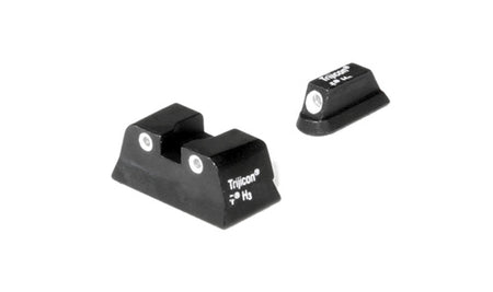 CZ75 Trijicon Night Sight Set - 3-Dot Green Tritium with White Paint, Square Notch Rear
