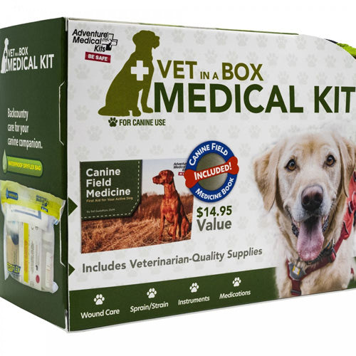 Vet in a Box Adventure Dog Medical Kit with Canine Field Medicine Book