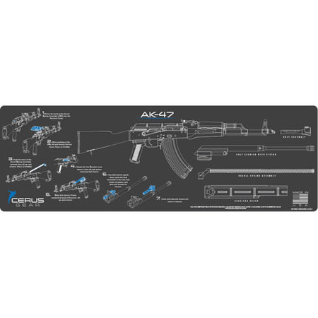 AK-47 Field Strip Instructional ProMat Gray and Blue