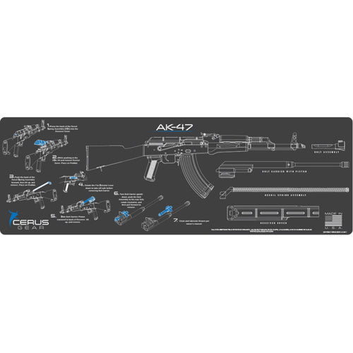 AK-47 Field Strip Instructional ProMat Gray and Blue
