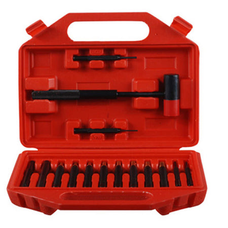 GunMaster Brass & Steel Punch Set 15 Piece with Hammer