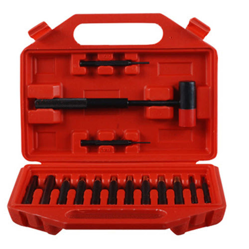 GunMaster Brass & Steel Punch Set 15 Piece with Hammer