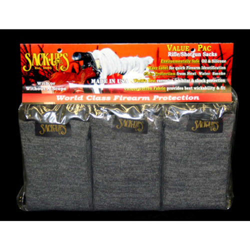 Sack-Ups 6-Pack Camo Gray Silicone Treated Rifle Shotgun Socks