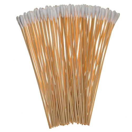 Gun Cleaning Cotton Swabs 100-Piece Pack with Wooden Shaft