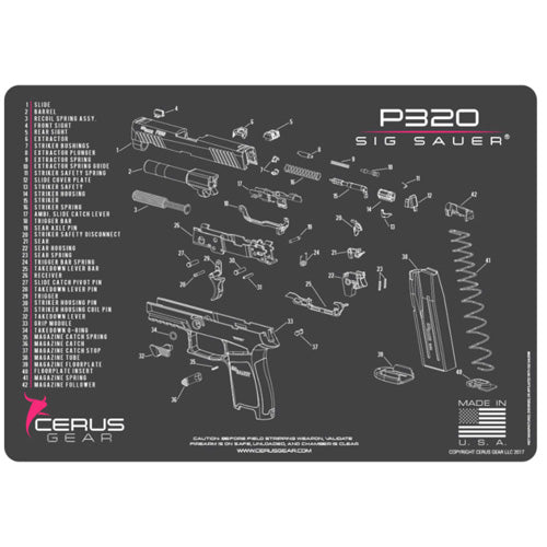 SIG Sauer P320 Schematic ProMat - Gray/Pink Edition