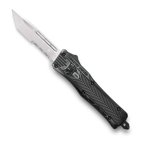CobraTec Small CTK-1 Tanto Serrated Stonewash OTF Knife