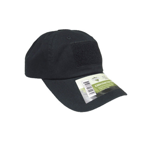 Tac Shield Contractor Hat Black Cotton Twill Six Panel Design