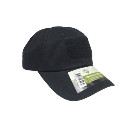 Tac Shield Contractor Hat Black Cotton Twill Six Panel Design