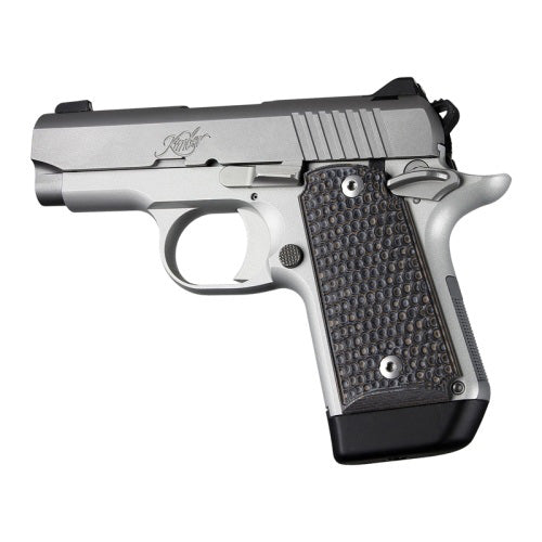 Hogue Piranha G10 Grip Panels for Kimber Micro 9 Black and Grey