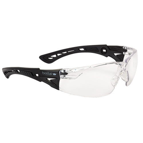 Rush Plus Matte Black Frame Clear Polycarbonate Lens Eyewear