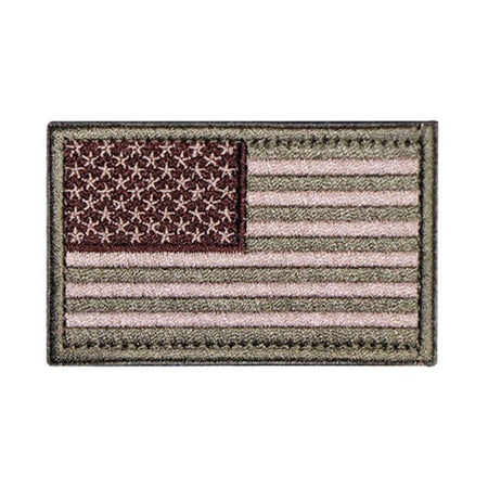 Flat Dark Earth US Flag Hook and Loop Morale Patch