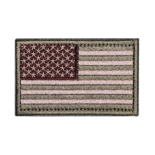 Flat Dark Earth US Flag Hook and Loop Morale Patch