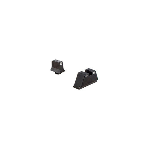 Glock 20/21/29/30 Trijicon Suppressor/Optic Height Sight Set - Green Front, Green/Black Rear
