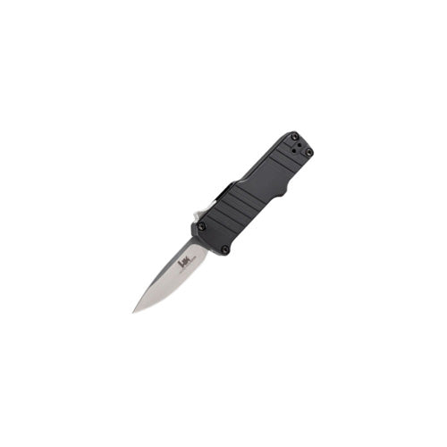 HK Micro Incursion OTF Auto Knife 1.95in Clip Point Black Matte Aluminum