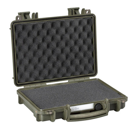 Single Pistol Waterproof Case Olive Pre-Cubed Foam