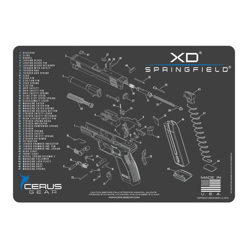 Springfield XD Armorer Schematic ProMat Gray/Blue