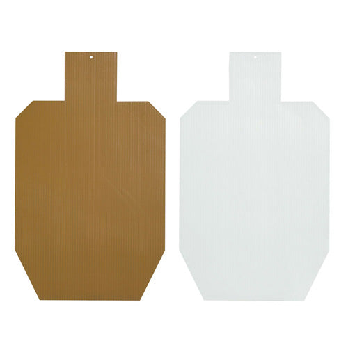Sharpshooter IPSC White and Brown Die-Cut Corrugated Plastic Target