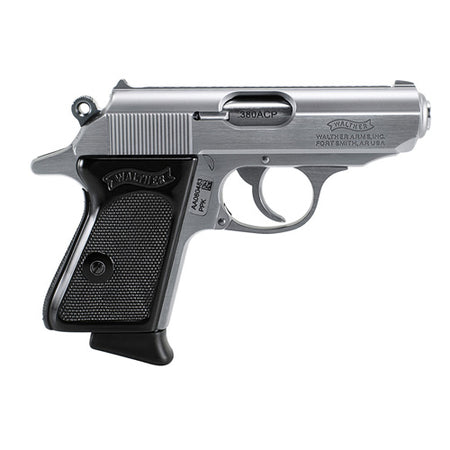 Walther PPK Stainless .380 ACP Pistol, 3.3" Barrel, 6-Round Capacity
