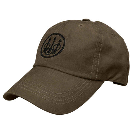 Beretta Trident Logo Waxed Cotton Cap Sandstone OSFA
