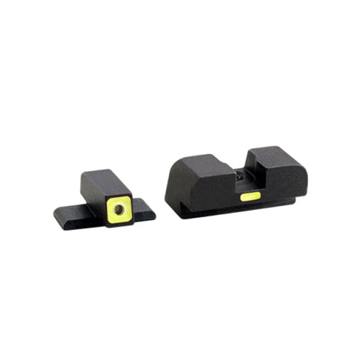 Springfield XD/XDM/XDS CAP Iron Sight Set - Green Tritium Lamp, 140" Wide Front, Green Rear