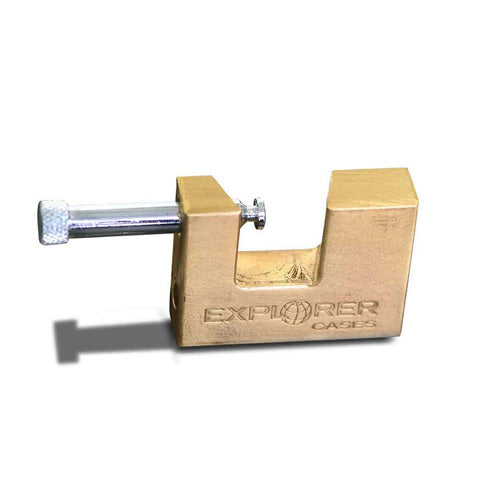 Explorer Brass Padlock with Key for Gun Cases