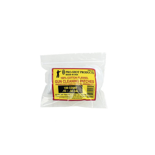 .45-.48 Cal Black Powder 100% Cotton Flannel Bore Cleaning Patches 100ct