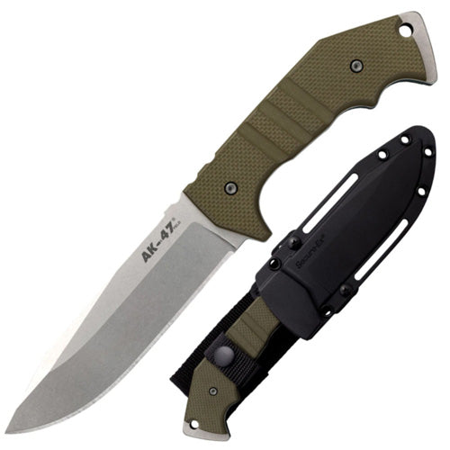 AK-47 Field Knife 5.5in CPM 3V Steel OD Green G10 Handle