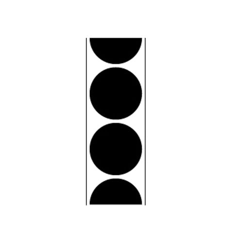 Black 1in Peel-and-Stick Target Repair Patches 432 Pk