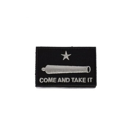 Black Come and Take It Cannon Hook and Loop Morale Patch