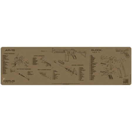 AR-15 & Glock Schematic Combo Magnum XXL ProMat Coyote